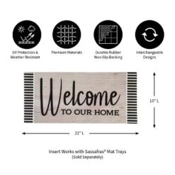 Evergreen Wood Grain Welcome Sassafras Indoor Outdoor Switch Doormat 1'10"x10" Multicolored -Evergreen Store GUEST 7edd4a7e 8805 43a0 ab08 2024b2fe3292