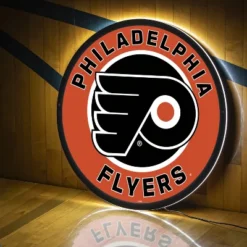 Evergreen Ultra-Thin Edgelight LED Wall Decor, Round, Philadelphia Flyers- 23 X 23 Inches Made In USA
