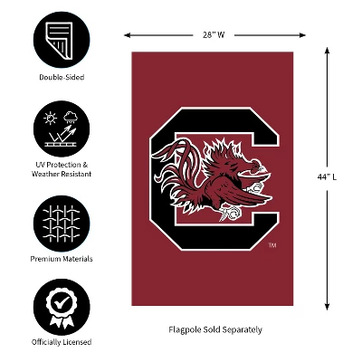 Evergreen NCAA University Of South Carolina Applique House Flag 28 X 44 Inches Outdoor Decor For Homes And Gardens 7 Evergreen NCAA University Of South Carolina Applique House Flag 28 X 44 Inches Outdoor Decor For Homes And Gardens - Image 5