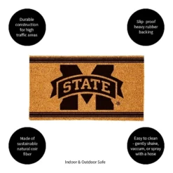 Evergreen Mississippi State University Logo Turf Mat, Brown- 28 X 16 Inches Indoor Outdoor Doormat -Evergreen Store GUEST 80a816b7 89ee 4510 a6eb e97f1bfbb2ff