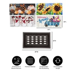 Evergreen Flag Sassafras Doormat Seasonal Spring, Summer, Winter Fall Floormat And Tray Set Of 5 -Evergreen Store GUEST 822a3dc6 e4d7 41dc 8026 55b56c14777a