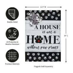 Evergreen Paw Prints Garden Burlap Flag 12.5 X 18 Inches Indoor Outdoor Decor -Evergreen Store GUEST 8357796e 3c81 44fe ab6f f13441a5a659