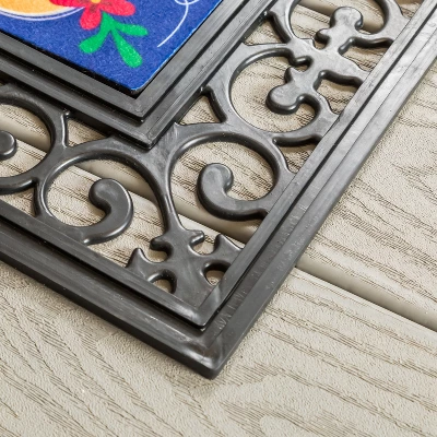 Evergreen Indoor Outdoor Doormat Bundle Set Of 5 - Frame And 4 Welcome Seasonal Inserts Pumpkins Lemonade Snowman Floral 10 Evergreen Indoor Outdoor Doormat Bundle Set Of 5 - Frame And 4 Welcome Seasonal Inserts Pumpkins Lemonade Snowman Floral - Image 8