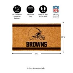 Evergreen Cleveland Browns Logo Turf Mat, Brown- 28 X 16 Inches Indoor Outdoor Doormat -Evergreen Store GUEST 848aee57 c2d8 4380 80e9 6b58f929c0ac