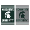 Evergreen Embossed Suede Flag, House Size, Michigan State University -Evergreen Store GUEST 8668baed edd3 4a17 b785 f6a2e2dda57c
