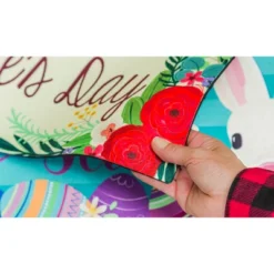 Evergreen Easter Bunny Sassafras Indoor Outdoor Switch Doormat 1'10"x10" Blue -Evergreen Store GUEST 86c6cc36 c396 4a8c 8dd3 168521cb0ff4