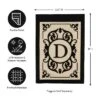 Evergreen Flag Cambridge Chic Letter D Monogram Applique Garden Flag - 12.5" Wide X 18" High -Evergreen Store GUEST 877f1baa 5308 42d6 b46a 8dc957111d6d