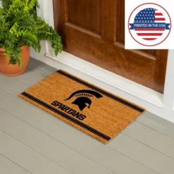 Evergreen Michigan State University Logo Turf Mat, Brown- 28 X 16 Inches Indoor Outdoor Doormat -Evergreen Store GUEST 89a9672a ed69 4f2f 985b a1b1f85a1f45