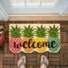 Evergreenful Pineapples Shaped Indoor Outdoor Natural Coir Doormat 1'4"x2'4" Multicolored -Evergreen Store GUEST 8aef5a2b ad5f 4c29 aebd d864757bb0ce