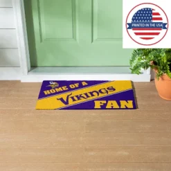 Evergreen Minnesota Vikings Looped PVC Trapper Indoor Outdoor Doormat 1'4"x2'4" Multicolored -Evergreen Store GUEST 8c438a61 19ef 4d4d 84bc a1f3236d1713