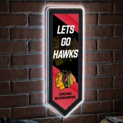 Evergreen Ultra-Thin Glazelight LED Wall Decor, Pennant, Chicago Blackhawks- 9 X 23 Inches Made In USA -Evergreen Store GUEST 8d9ab366 cd41 4dd6 839a dcb1b6971329