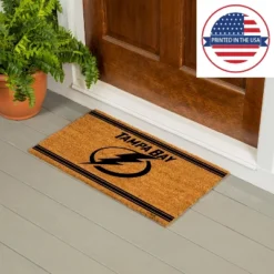 Evergreen Tampa Bay Lightning Logo Turf Mat, Brown- 28 X 16 Inches Indoor Outdoor Doormat -Evergreen Store GUEST 8e9c1dcc d66f 4379 a726 fee9c6066bf1