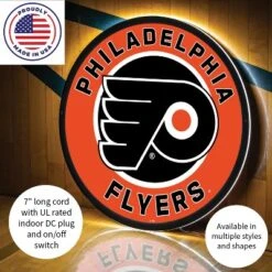 Evergreen Ultra-Thin Edgelight LED Wall Decor, Round, Philadelphia Flyers- 23 X 23 Inches Made In USA -Evergreen Store GUEST 9596560b 6df3 4e6a bbb6 77c79eede0e7