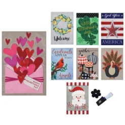 Evergreen Seasonal Burlap Flag Set Of 8 -Evergreen Store GUEST 96c6b77c 381c 47cd bdc7 42d8b5e51917