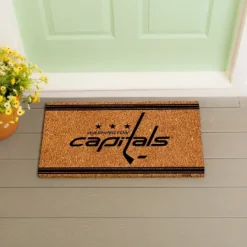 Evergreen Washington Capitals Logo Turf Mat, Brown- 28 X 16 Inches Indoor Outdoor Doormat -Evergreen Store GUEST 972ab23f 1257 4e27 8f0f 61dd9f08174b
