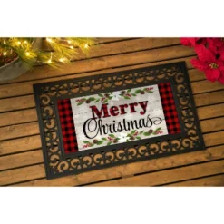 Evergreen Christmas Sentiments Sassafras Indoor Outdoor Switch Doormat 1'10"x10" Beige -Evergreen Store GUEST 981162c3 e626 4734 baff d35dd5cb724e