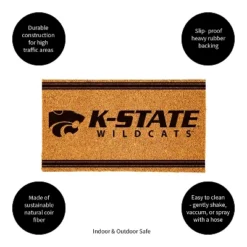 Evergreen Kansas State University Logo Turf Mat, Brown- 28 X 16 Inches Indoor Outdoor Doormat -Evergreen Store GUEST 99b609d0 b3de 4082 94e2 ff06917864df