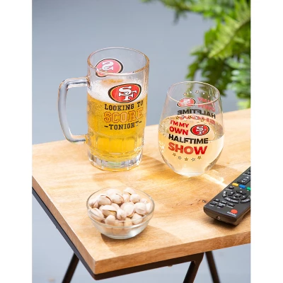Evergreen San Francisco 49ers, Stemless 17OZ Wine & Beer 16 OZ Gift Set 6 Evergreen San Francisco 49ers, Stemless 17OZ Wine & Beer 16 OZ Gift Set - Image 4