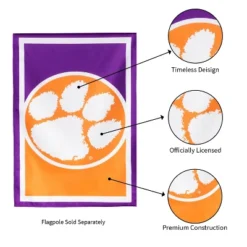 Evergreen Flag, DS New Burlap, Reg, Clemson University -Evergreen Store GUEST a15a5585 58d4 4cde bf9b 1767c24f54df