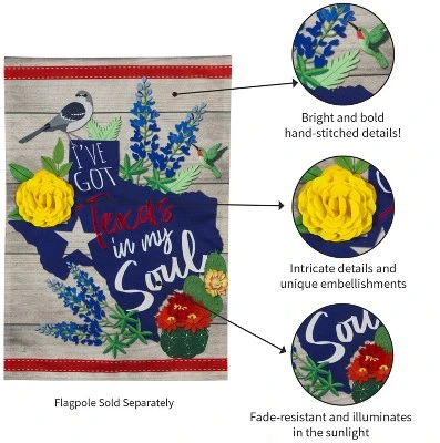 Evergreen Flag Texas In My Soul Garden Linen Flag 6 Evergreen Flag Texas In My Soul Garden Linen Flag - Image 4