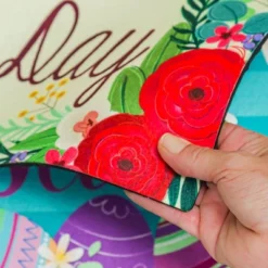 Evergreen Easter Bunny Sassafras Indoor Outdoor Switch Doormat 1'10"x10" Blue -Evergreen Store GUEST a46f949f 1d79 425c a255 eb76cfc0d2e6