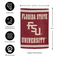 Evergreen Embossed Suede Flag, GDN Size, Florida State University -Evergreen Store GUEST a53f816d efac 4d39 89c8 8c45a0779118