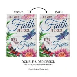 Evergreen Faith Be Bigger Than Fear Garden Linen Flag- 12.5 X 18 Inches Outdoor Decor For Homes And Gardens -Evergreen Store GUEST a62c1452 0124 4a34 ba90 142bc16920e7