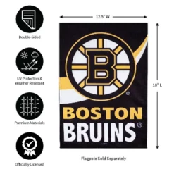 Evergreen Flag, DS New Burlap, Garden, Boston Bruins