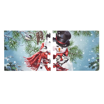 Evergreen Snowman Snuggles Sassafras Switch Puzzle Mat 11.5 X 10 Inches Indoor And Outdoor Decor 6 Evergreen Snowman Snuggles Sassafras Switch Puzzle Mat 11.5 X 10 Inches Indoor And Outdoor Decor - Image 4