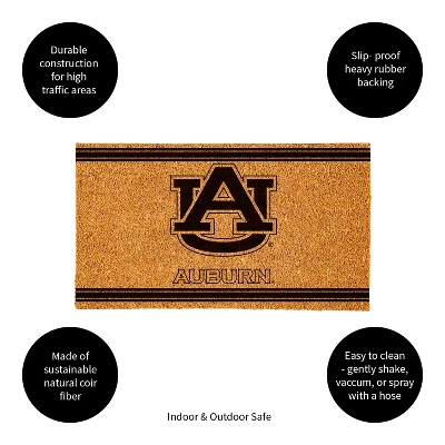 Evergreen Auburn University Logo Turf Mat, Brown- 28 X 16 Inches Indoor Outdoor Doormat 5 Evergreen Auburn University Logo Turf Mat, Brown- 28 X 16 Inches Indoor Outdoor Doormat - Image 3