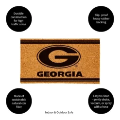 Evergreen University Of Georgia Logo Turf Mat, Brown- 28 X 16 Inches Indoor Outdoor Doormat -Evergreen Store GUEST aed67202 be9d 4fd3 b9c4 04543c3e7ce0