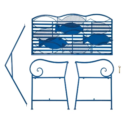 Evergreen Metal School Of Fish Garden Bench 3 Evergreen Metal School Of Fish Garden Bench