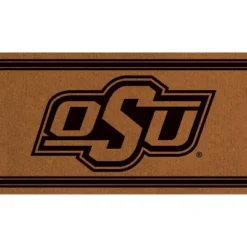 Evergreen Oklahoma State University Logo Turf Mat, Brown- 28 X 16 Inches Indoor Outdoor Doormat