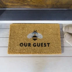 Evergreen Bee Our Guest Woven Back Indoor Outdoor Natural Coir Doormat 1'6"x2'6" Multicolored -Evergreen Store GUEST b554d7c0 8f35 4d20 b9d6 979f5592b12a