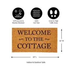 Evergreen 16 X 28 Inches Welcome To The Cottage Door Mat | Non-Slip Rubber Backing | Dirt Catching Natural Coir | Indoor And Outdoor Home Decor -Evergreen Store GUEST b5d7e048 a4f9 4842 93a5 684a8b6687c4