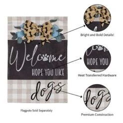 Evergreen Dogs And Checks Garden Burlap Flag 12.5 X 18 Inches Indoor Outdoor Decor -Evergreen Store GUEST b5e2d511 0a0e 4749 a914 d819a38a48ef