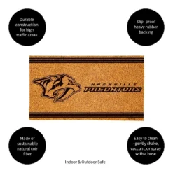 Evergreen Nashville Predators Logo Turf Mat, Brown- 28 X 16 Inches Indoor Outdoor Doormat -Evergreen Store GUEST b8136b88 cd09 4f2d b24d e2d0857c8334