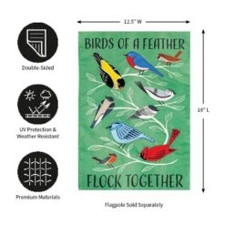 Evergreen Flock Together Garden Flag Garden Burlap Flag 12.5 X 18 Inches Indoor Outdoor Decor -Evergreen Store GUEST ba55e75d 190f 42ab 901b 9d4382cb2918