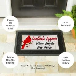 Evergreen When Angels Are Near Sassafras Indoor Outdoor Switch Doormat 1'10"x10" White -Evergreen Store GUEST bb1b456c ca7a 4205 948c e8e6b299efd5