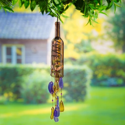 Evergreen 29"H Wind Chime, Orange Bottle- Fade And Weather Resistant Outdoor Decor For Homes, Yards And Gardens 3 Evergreen 29"H Wind Chime, Orange Bottle- Fade And Weather Resistant Outdoor Decor For Homes, Yards And Gardens