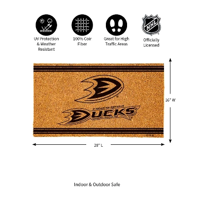 Evergreen Anaheim Ducks Logo Turf Mat, Brown- 28 X 16 Inches Indoor Outdoor Doormat 4 Evergreen Anaheim Ducks Logo Turf Mat, Brown- 28 X 16 Inches Indoor Outdoor Doormat - Image 2