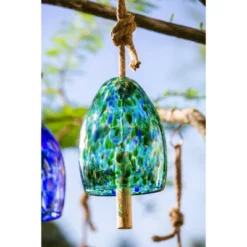 Evergreen Art Glass Speckle Turquoise Bell Chime -Evergreen Store GUEST bddd6b78 bcee 46eb 8d8a 92fbbfdba17e