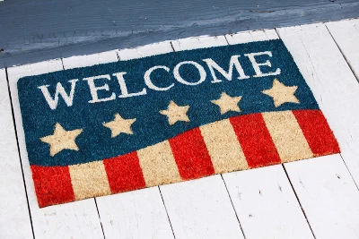 Evergreen Patriotic Stripes Indoor Outdoor Natural Coir Doormat 1'4"x2'4" Multicolored 7 Evergreen Patriotic Stripes Indoor Outdoor Natural Coir Doormat 1'4"x2'4" Multicolored - Image 5