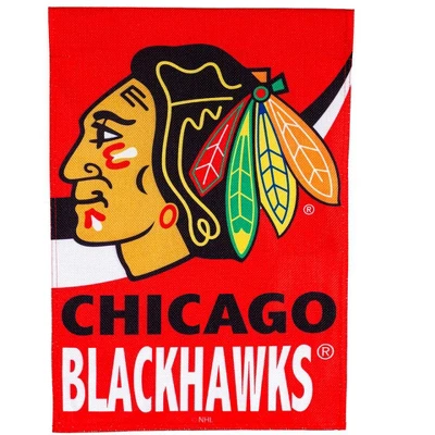 Evergreen Flag, DS New Burlap, Garden, Chicago Blackhawks 7 Evergreen Flag, DS New Burlap, Garden, Chicago Blackhawks - Image 5