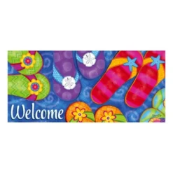 Evergreen Indoor Outdoor Doormat Bundle Set Of 5 - Frame And 4 Welcome Seasonal Inserts Spring Summer Fall And Winter -Evergreen Store GUEST c7edb7e6 da42 4f3e 9374 efe61dc55a32