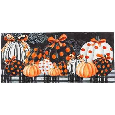 Evergreen Elegant Pattern Pumpkins Set Of 2 Garden Flag And Sassafras Doormat Bundle Set 5 Evergreen Elegant Pattern Pumpkins Set Of 2 Garden Flag And Sassafras Doormat Bundle Set - Image 3
