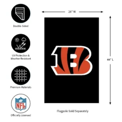 Evergreen NFL Cincinnati Bengals Applique House Flag 28 X 44 Inches Outdoor Decor For Homes And Gardens -Evergreen Store GUEST c9d11ccc 35a3 44af 8342 a60f1446a672