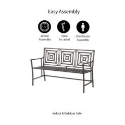 Evergreen Bronze Square Back Garden Bench 9 Evergreen Bronze Square Back Garden Bench -Evergreen Store GUEST ca510fde e1e9 43ed bcac 8492d8e72195