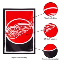 Evergreen Flag, DS New Burlap, Reg, Detroit Red Wings -Evergreen Store GUEST cca06662 4b01 40aa 9854 54d209005cc3