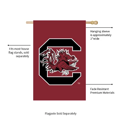 Evergreen NCAA University Of South Carolina Applique House Flag 28 X 44 Inches Outdoor Decor For Homes And Gardens 3 Evergreen NCAA University Of South Carolina Applique House Flag 28 X 44 Inches Outdoor Decor For Homes And Gardens